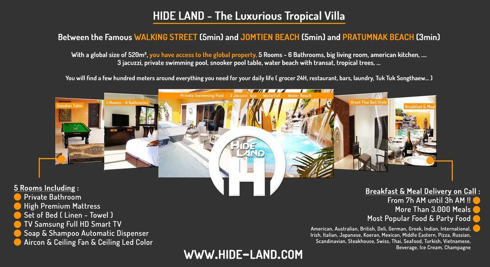 Hideland - The Luxury Tropical Villa Pattaya Exterior photo